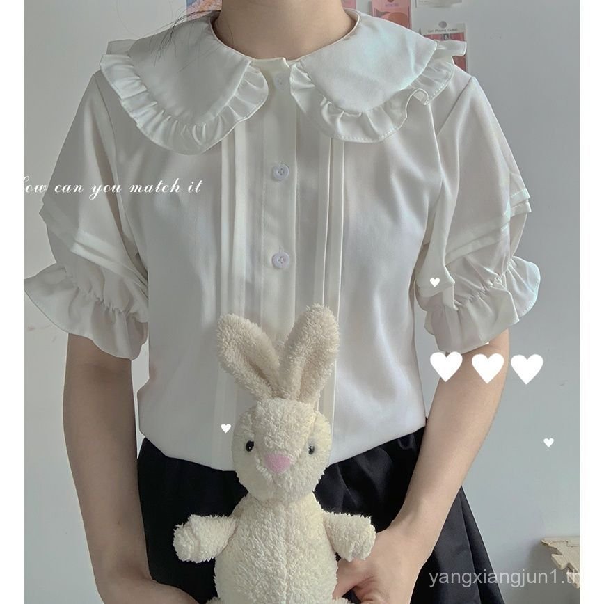 เสื้อนักเรียน Lolita สไตล์ญี่ปุ่น แขนสั้น น่ารักแบบ Lolita