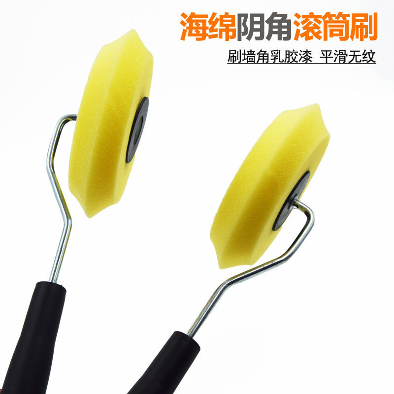 Yiliyou Yijiao ฟองน้ําลูกกลิ้งแปรงมุมแปรงน้ํายางสีเครื่องมือศิลปะสีเด็กจิตรกรรมแปรงขนาดเล็ก