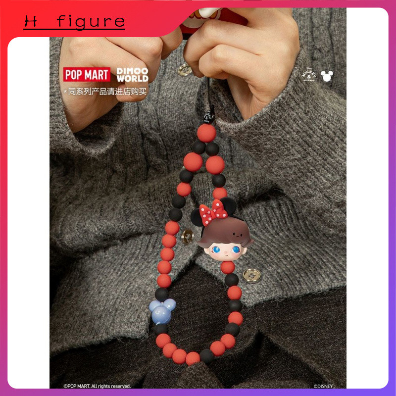ของแท้ POPMART DIMOO WORLD x Disney Series โทรศัพท์มือถือ Lanyard Mystery Box ข้อมือสไตล์สั้น