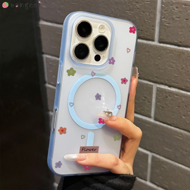 สําหรับ Honor X9 X9A X9B X9D Power 2 GT Pro Win RT เคสโทรศัพท์แม่เหล็กดึงดูดดอกไม้ที่มีสีสัน Love He