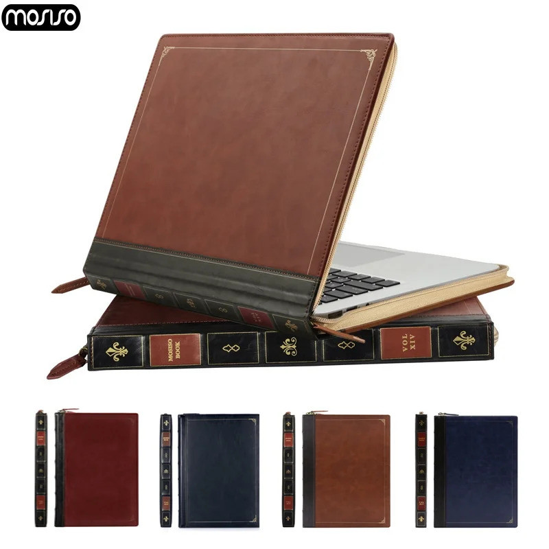 MOSISO Vintage PU หนังสําหรับ MacBook Air 13 Pro Retina 13 15 Touch Bar แล็ปท็อปสําหรับ MacBook Air 