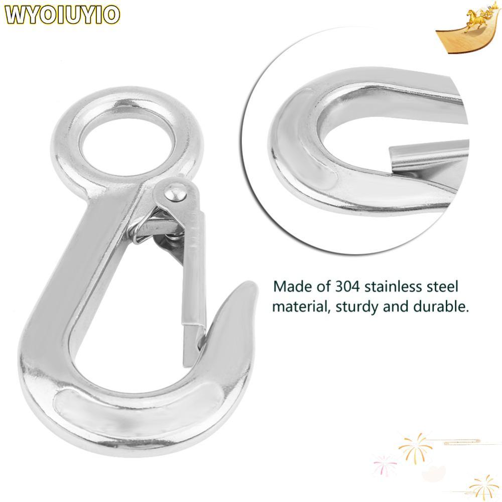 WYOIUYIO ตะขอเครน,เงิน 304 สแตนเลสยกตะขอ,ทนทาน 0.2T 0.3T 0.5T Grab Hooks อุตสาหกรรม