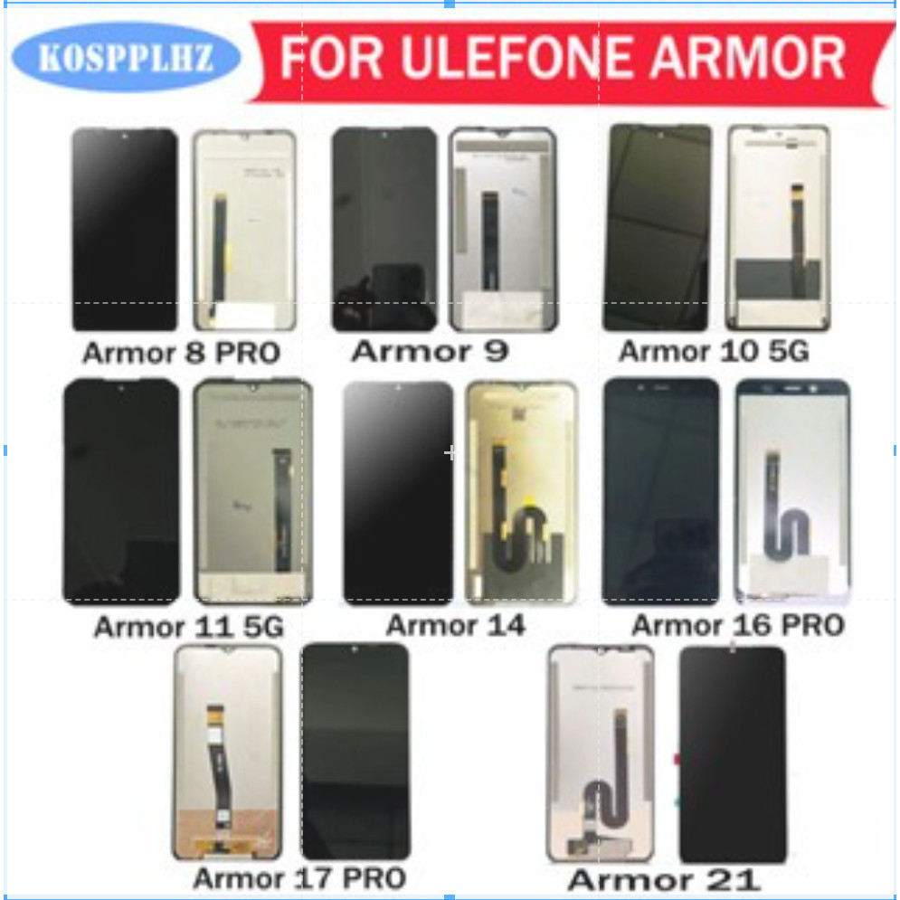เข้ากันได้กับหน้าจอสัมผัส LCD Ulefone เหมาะสําหรับ Ulofone Armor 3/Armor 6/Armor 7 Armor 8 Pro/Armor