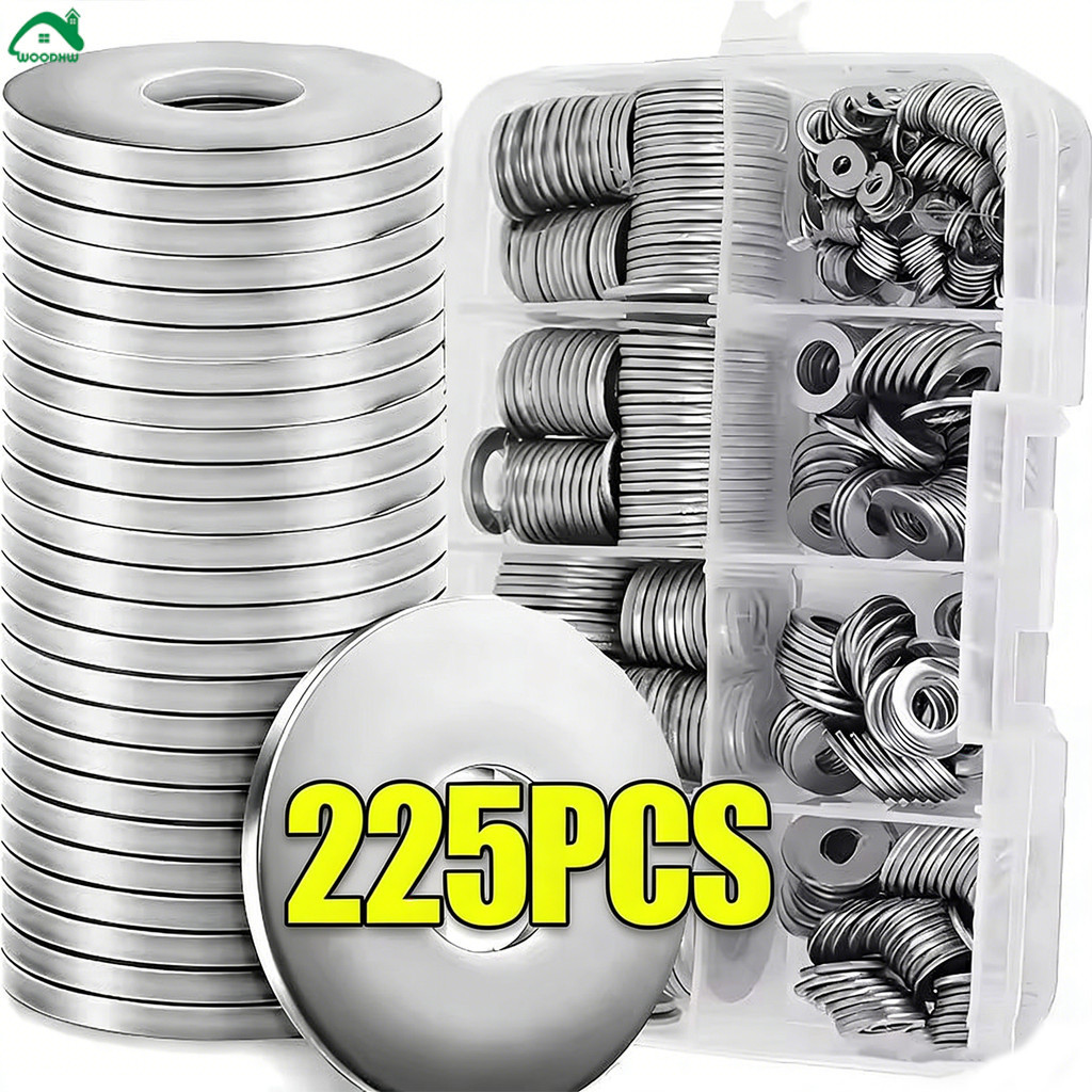 [H&L]เครื่องซักผ้ากลมสแตนเลส 304, ตัวยึดฮาร์ดแวร์ที่ทนทานทนต่อการกัดกร่อนสําหรับโครงการอุตสาหกรรม, ช