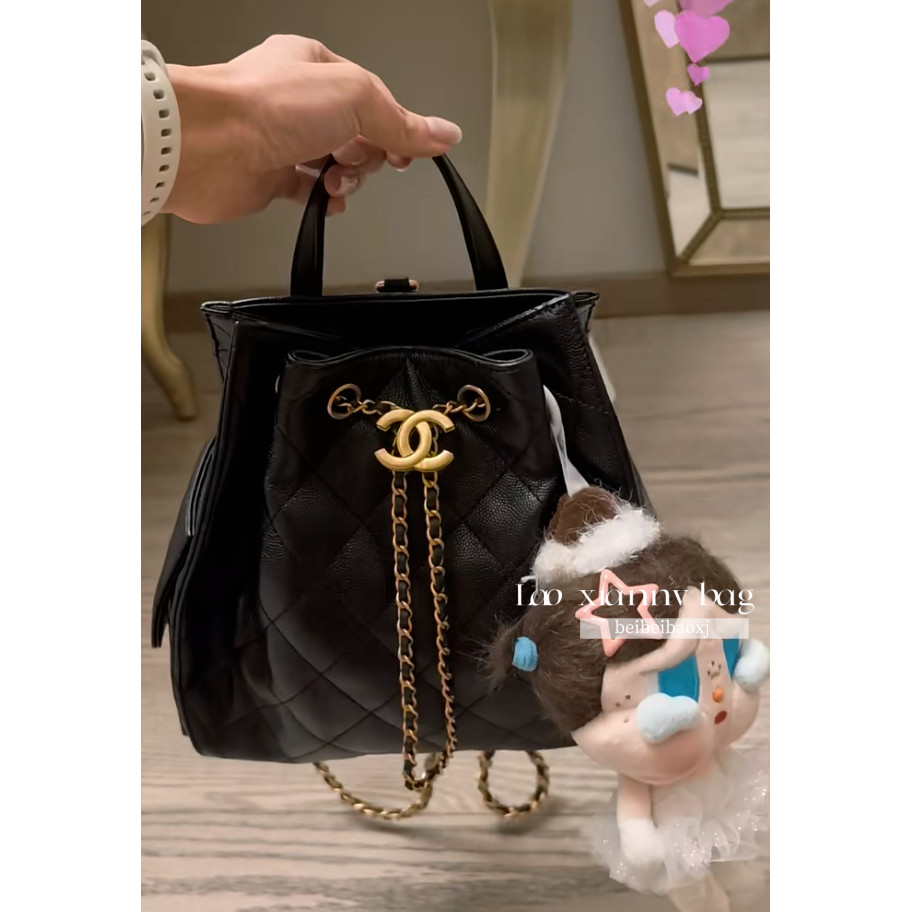 [นางฟ้าเก่า] CHANEL กระเป๋ายาย Chanel 25B Backpack Cool Sa 25bag Backpack 25b Small School bag Chane