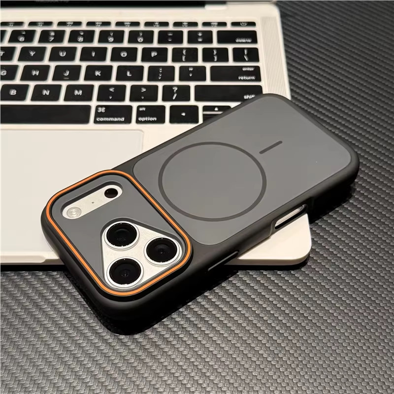 Luxury Dual Tone Phantomเคสโทรศัพท์แม่เหล็กสําหรับiPhone 11 12 13 14 15 16 17 Pro Max Air Plusกันชนกลับกรณีฝาครอบ