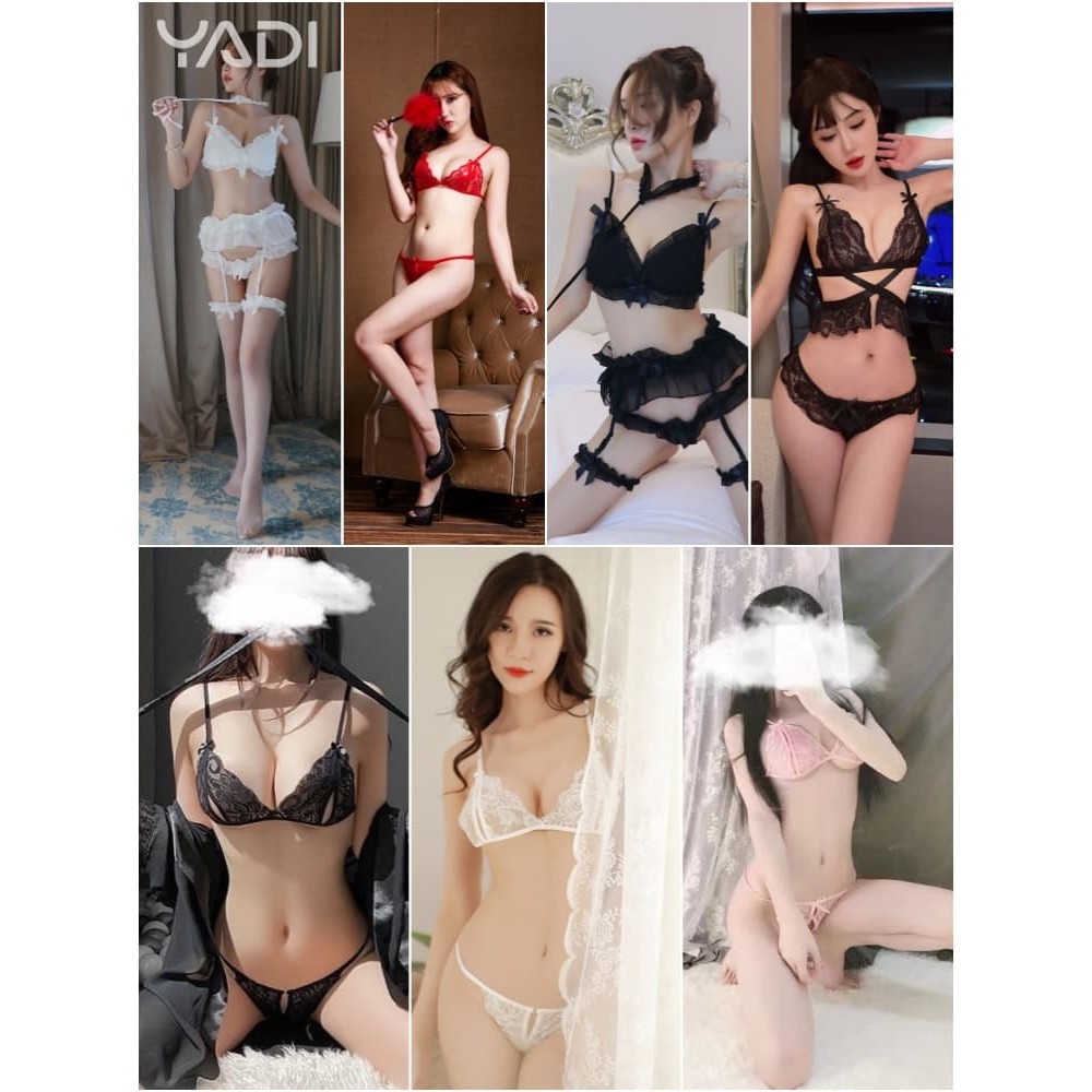 【YADI】🔥พร้อมส่ง ผู้หญิง ใหม่ถูกที่สุด บราลูกไม้ เซ็กซี่ ชุดยกทรงและกางเกงชั้นใน  happy sunday cherryshop💋