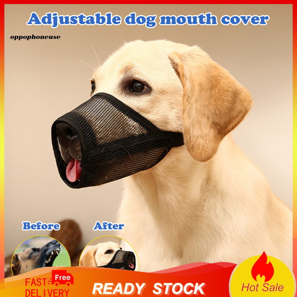 [ในสต็อก] Travel Dog Muzzle Dog Muzzle for Grooming Adjustable Soft Mesh Dog Muzzle for Dogs – Breat