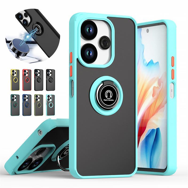 Hard PC กันกระแทก Funda เหมาะสําหรับ Xiaomi Redmi 13C 13 4G 5G เคสโทรศัพท์แหวน Kickstand รถฝาครอบโทร