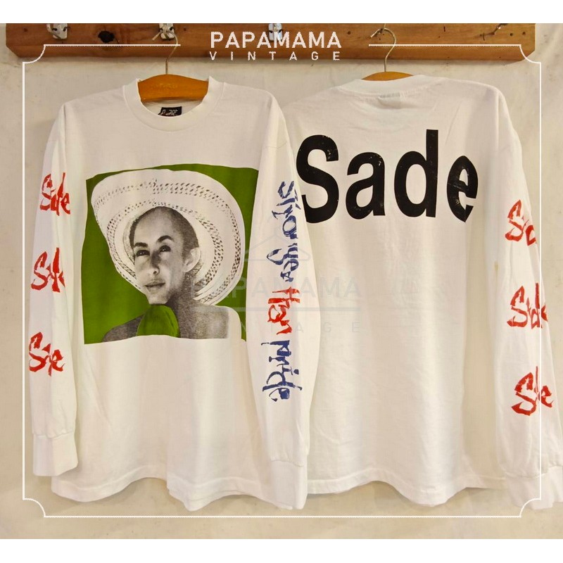 SADE Hat Girl Long Sleeve เสื้อวินเทจ เสื้อทัวร์ วงร๊อค papamama vintage shirt