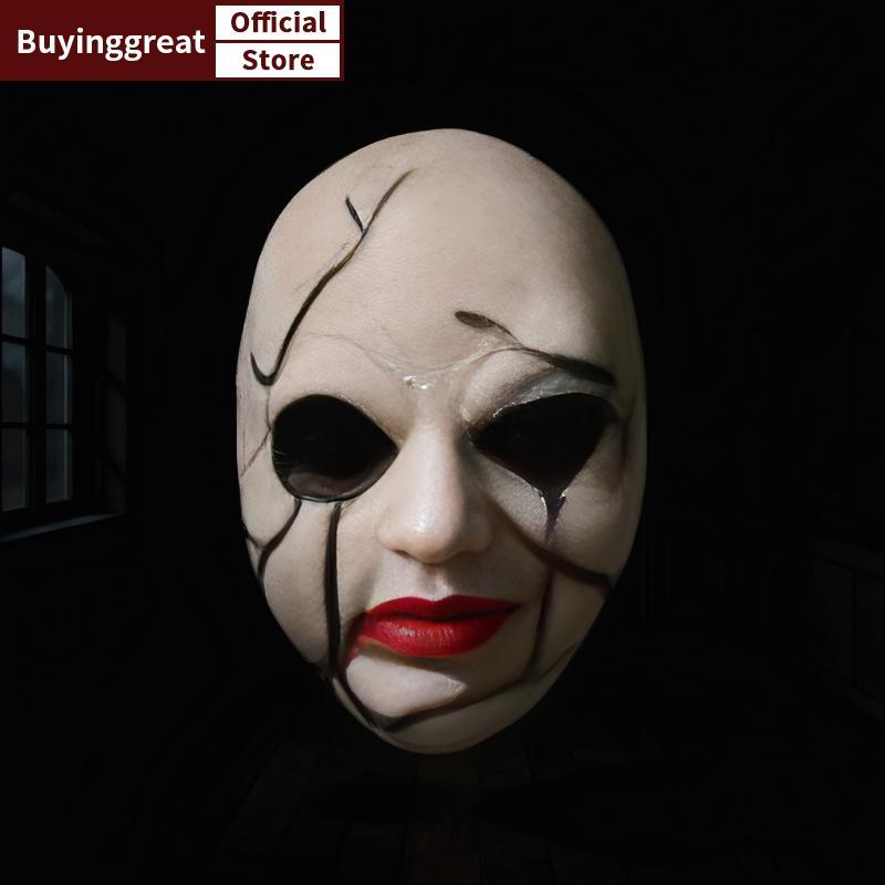 TST หน้าน่ากลัวฮาโลวีนเครื่องแต่งกาย Party Props สยองขวัญคอสเพลย์ Masquerade อุปกรณ์เสริมสําหรับผู้ใ