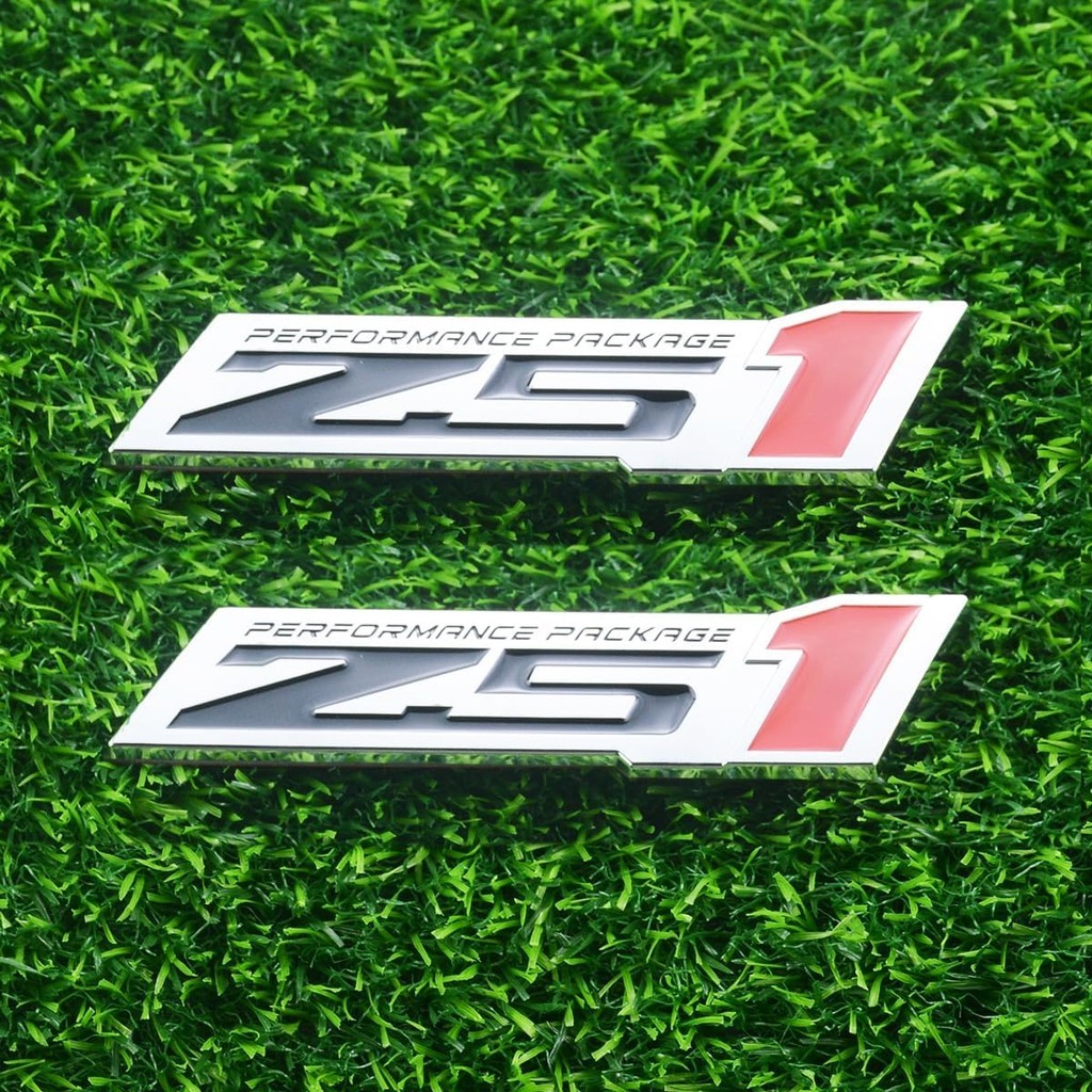 2 ชิ้น Z51 Performance Emblems เครื่องยนต์ Hood 3D แพคเกจ Badge Decal เปลี่ยน Z51 (สีแดงโครเมี่ยม)
