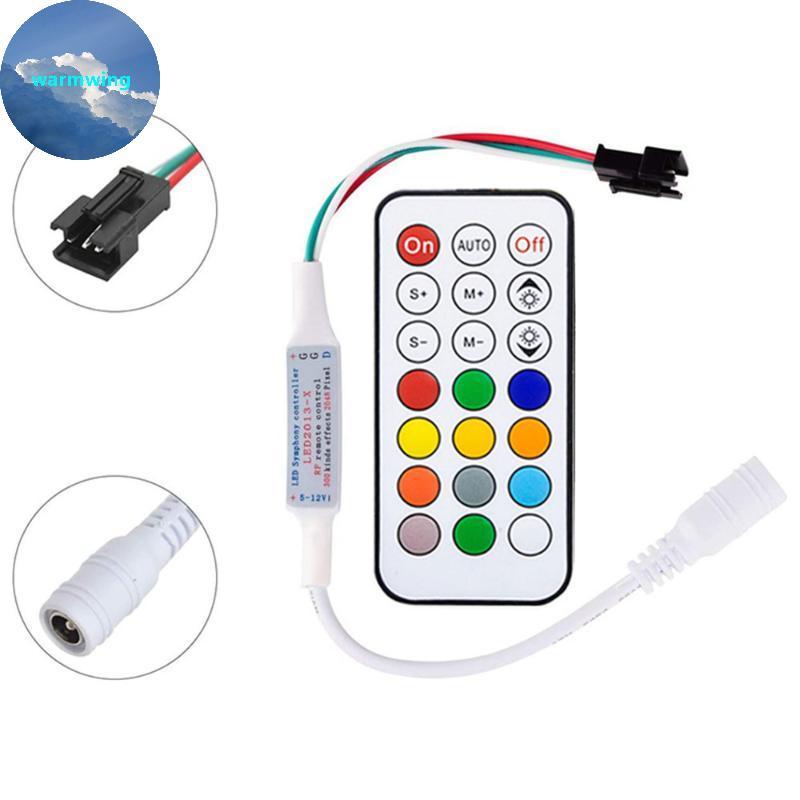 Warmwing 1 ชุด RF รีโมทคอนโทรลไร้สาย DC5 V/12 V/24 V Mini Controller 3-PIN LED Controller สําหรับ Dr