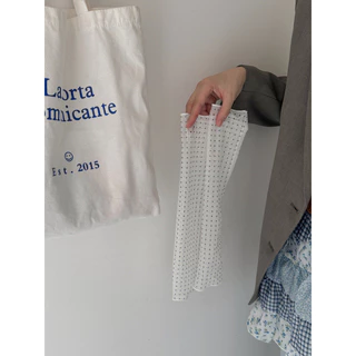 ถุงเท้าลายจุด polka dot สำหรับ 여름, เน้นความบางและเป็นมิตรกับผิว, สไตล์ลูกวัว