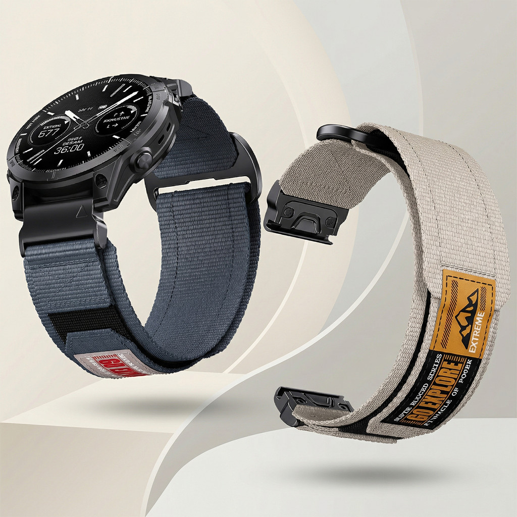 22/26 มม.ไนลอนสายรัด QuickFit สําหรับ Garmin Fenix 8 47/51 มม.E 7 7X Pro 6 6X Forerunner 970 965 945