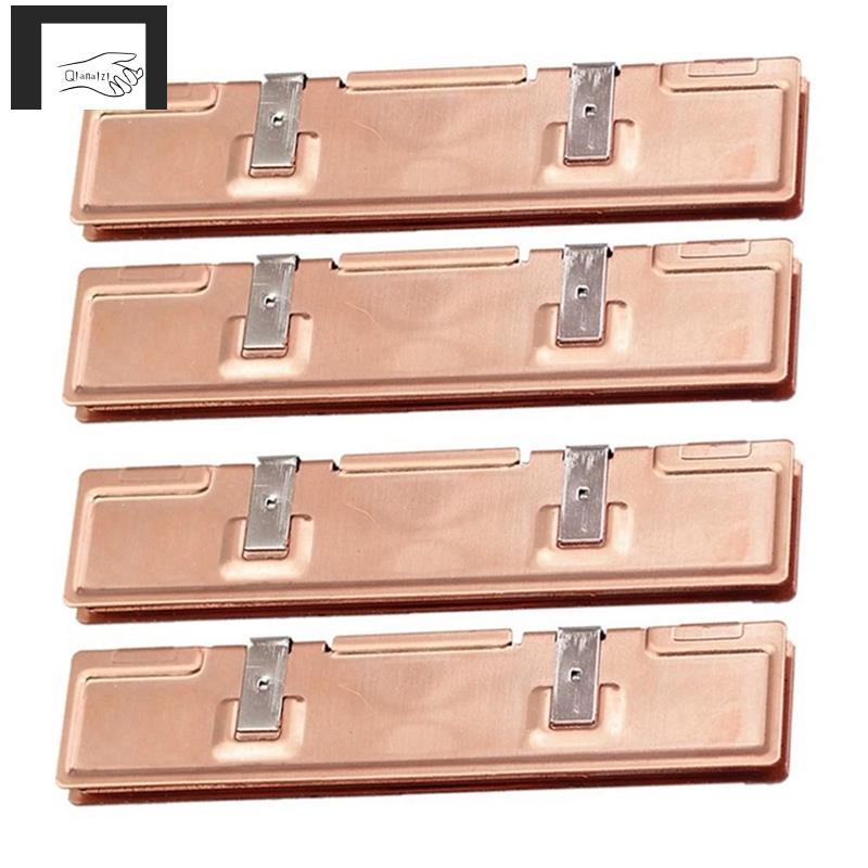 [qianaizi]4 ชิ้น RAM ฮีทซิงค์หม้อน้ําทองแดงสีทองแดงบริสุทธิ์สําหรับ Ram Memory Cooler Cooling Heat S