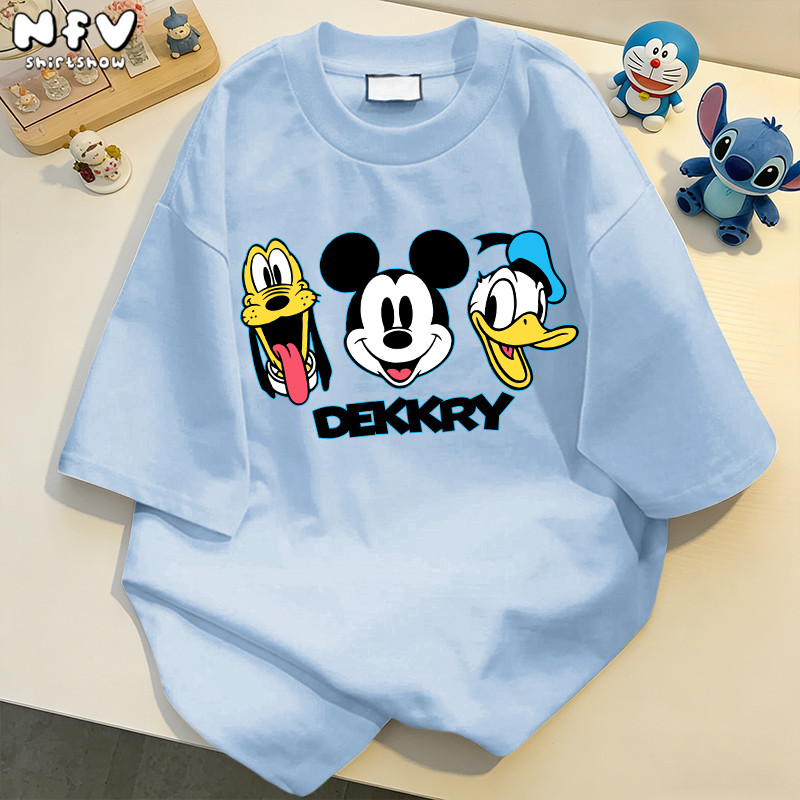 【จัดส่ง 24 ชั่วโมง】NFV ใหม่ล่าสุด🐭เสื้อยืดMickey Mouse คอกลมแขนสั้น 100%คอตตอน ใส่สบาย YG1231