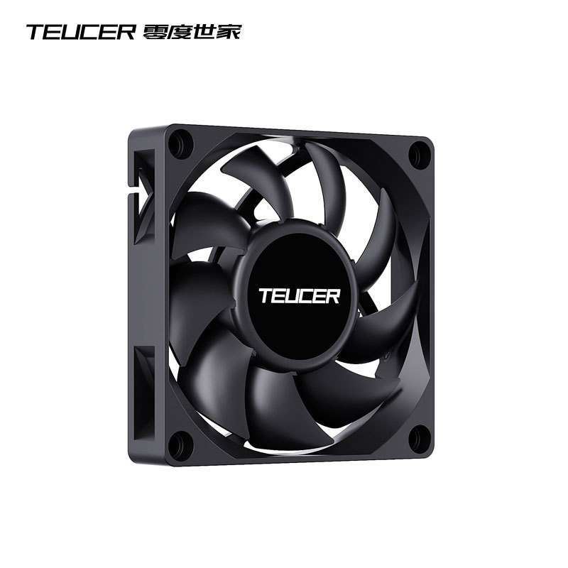 [พร้อมสต็อกขายร้อน] TEUCER 7015 พัดลมบางเคสคอมพิวเตอร์ตั้งโต๊ะ 7 ซม.พัดลมสีดํา 7015 อุณหภูมิควบคุมเง