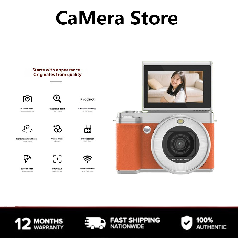 CaMera Store X7 กล้อง 3 นิ้ว HD หน้าจอ IPS 5K HD กล้องดิจิตอล