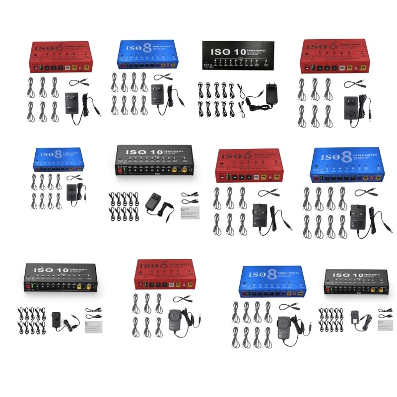 AADT เอฟเฟกต์กีตาร์เหยียบสถานีจ่ายไฟ 10 เอาต์พุต DC แยก 9V 300mA 500mA