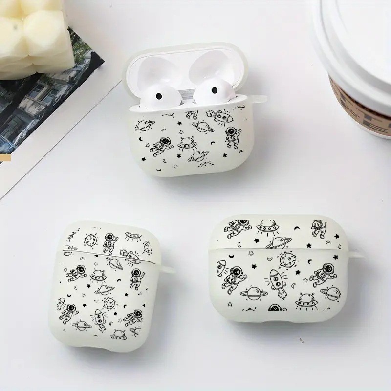 Star Graffiti Creative airpods เคสหูฟัง Apple ไร้สายบลูทูธป้องกันกรณีหูฟังโปร่งใส