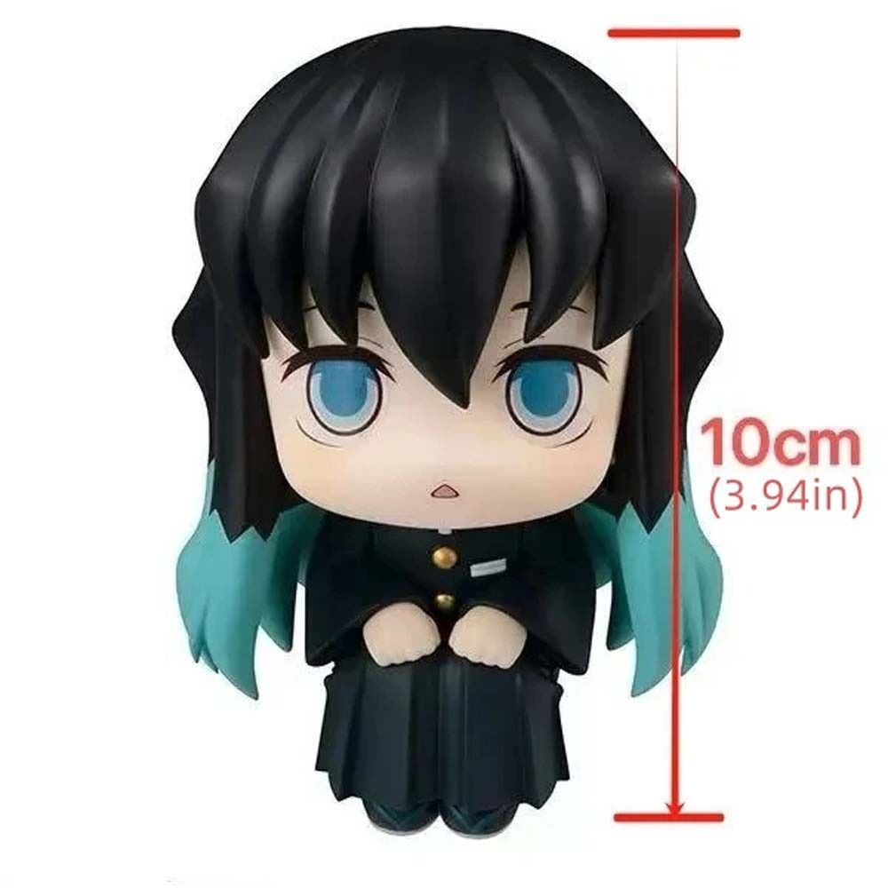 JONATHANSDG รุ่น Q Demon Slayer ตัวเลขอะนิเมะอุปกรณ์ต่อพ่วง PVC ตุ๊กตา Tomioka Giyuu ตัวเลขเด็กของขว