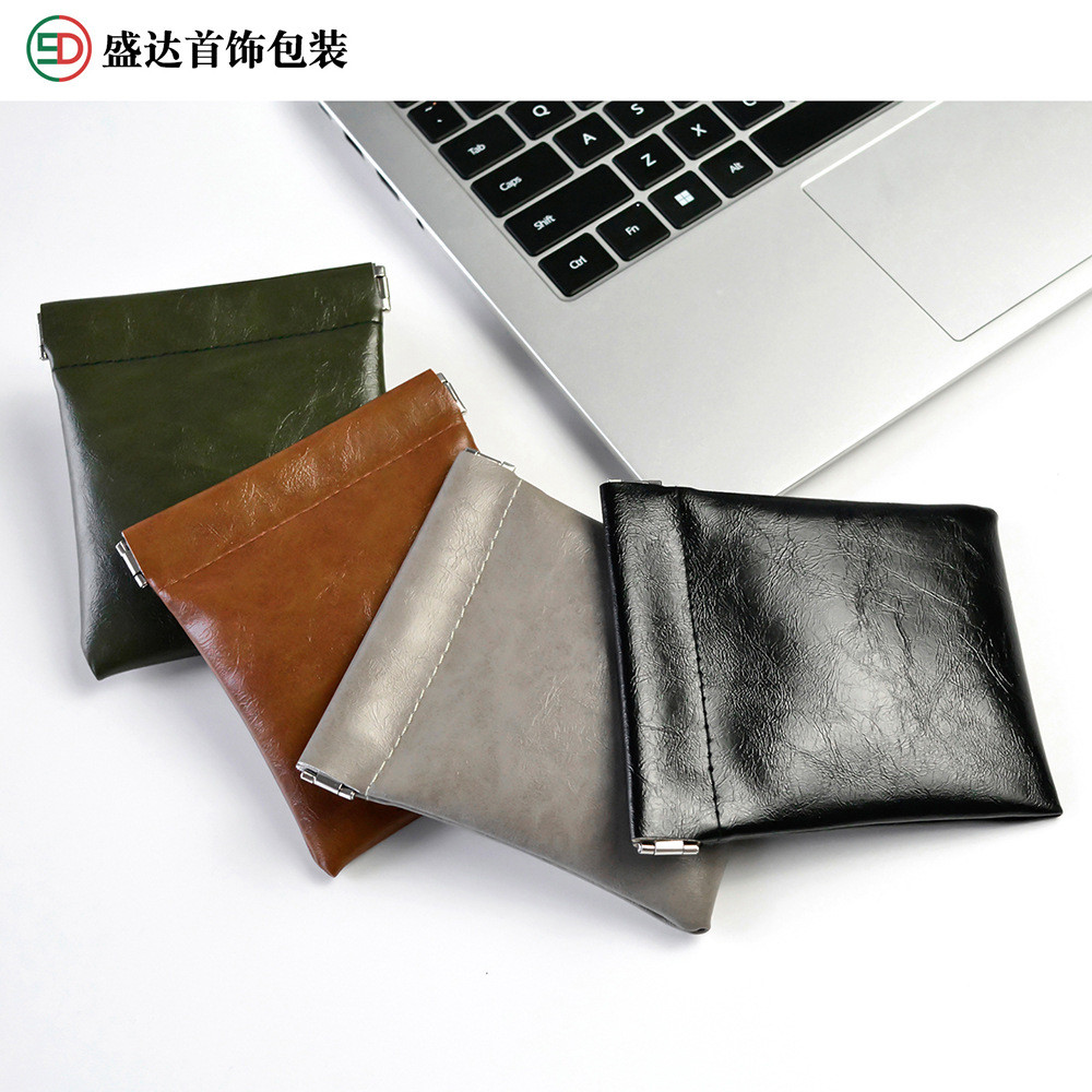 PU Shrrapnel เครื่องประดับกระเป๋าเครื่องประดับถุงของขวัญแหวนต่างหูสร้อยคอกระเป๋าเก็บ _ Lizheng Store