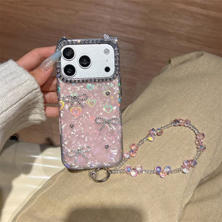 เหมาะสําหรับ iPhone 17 Promax 3D Bow ShellรูปแบบGradient Loveเคสโทรศัพท์Iphone 16 Girl Bow 15 14 13 12 11 Pro Max Soft Edge anti drop Cover