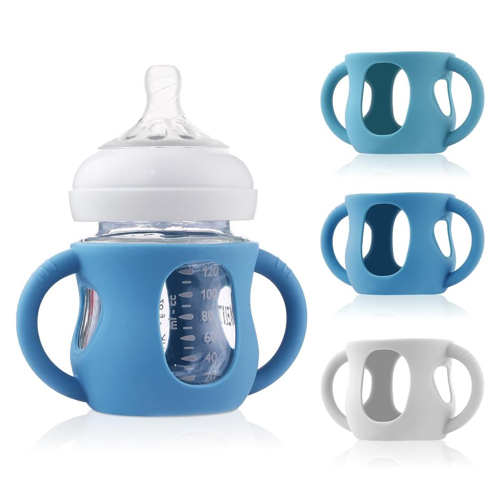 ซิลิโคนขวดครอบซิลิโคนสําหรับ Avent ขวดนมแก้วธรรมชาติเหมาะกับ Philips Avent ขวดแก้วแขน Phillips Avent