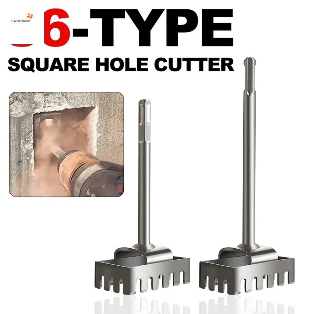 สวนเกลรี เครื่องตัดรูสี่เหลี่ยม, Slotting Square-handle 4 Pits Square Socket Punch, Quick Cutting Pu