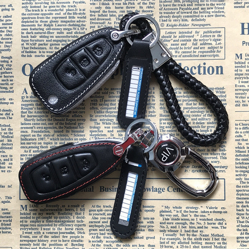 เหมาะสําหรับ Ford Fox Sharp World Fox Wing Tiger Wing Fight to Win Mondeo Car ของแท้หนัง Key Case Co