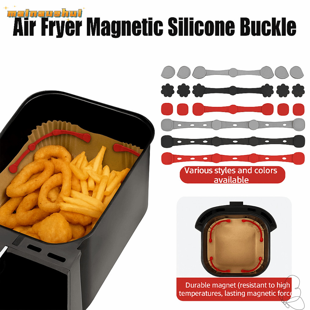 MAINAUSHUI Air Fryer Magnetic Silicone Buckle, Non-Scratch Design Reusable Air Fryer Magnets for Par