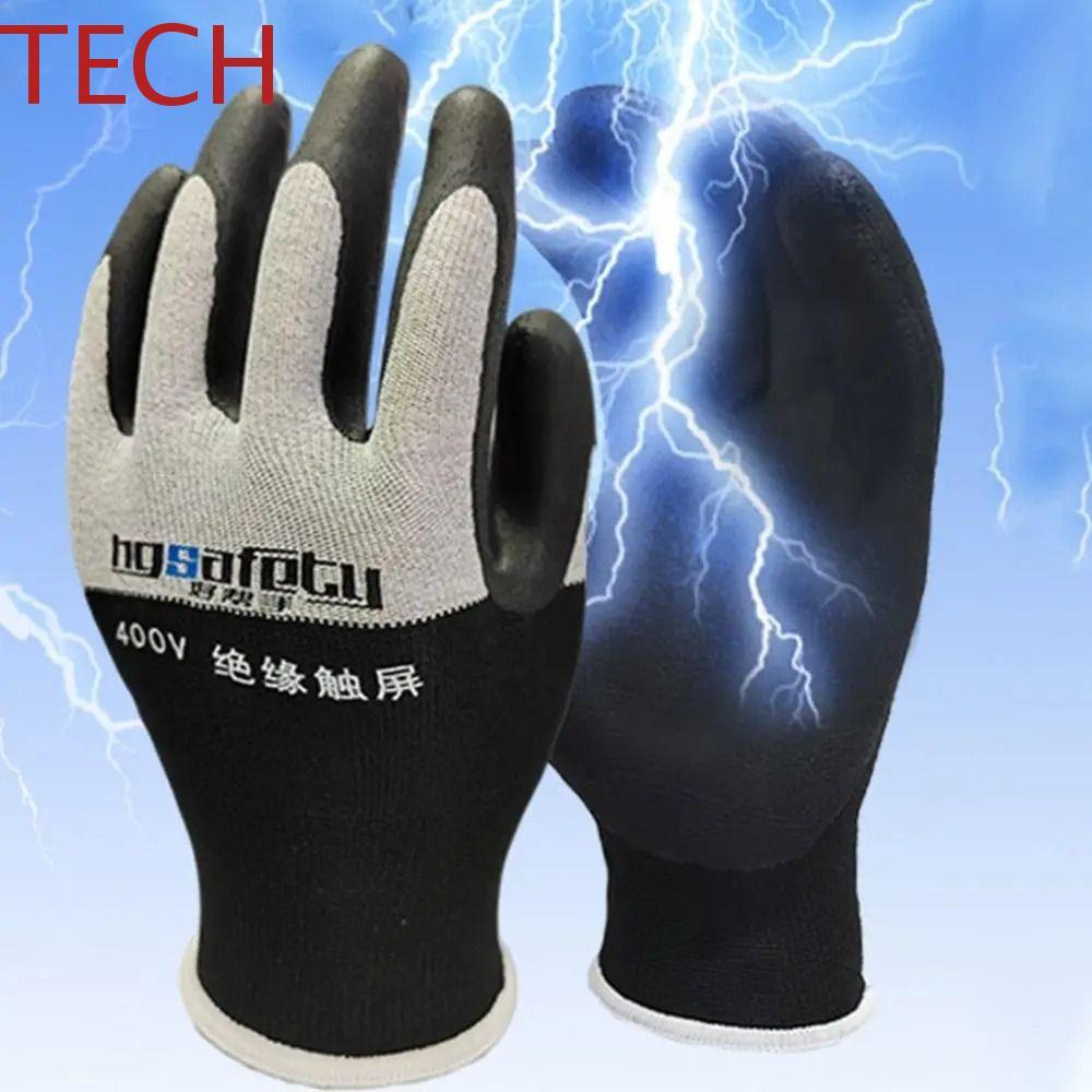 TECH ถุงมือฉนวนไฟฟ้า, น้ํามันป้องกันความปลอดภัยถุงมือไฟฟ้า, ไนไตรล์อเนกประสงค์บางเฉียบแรงดันไฟฟ้าแบบ