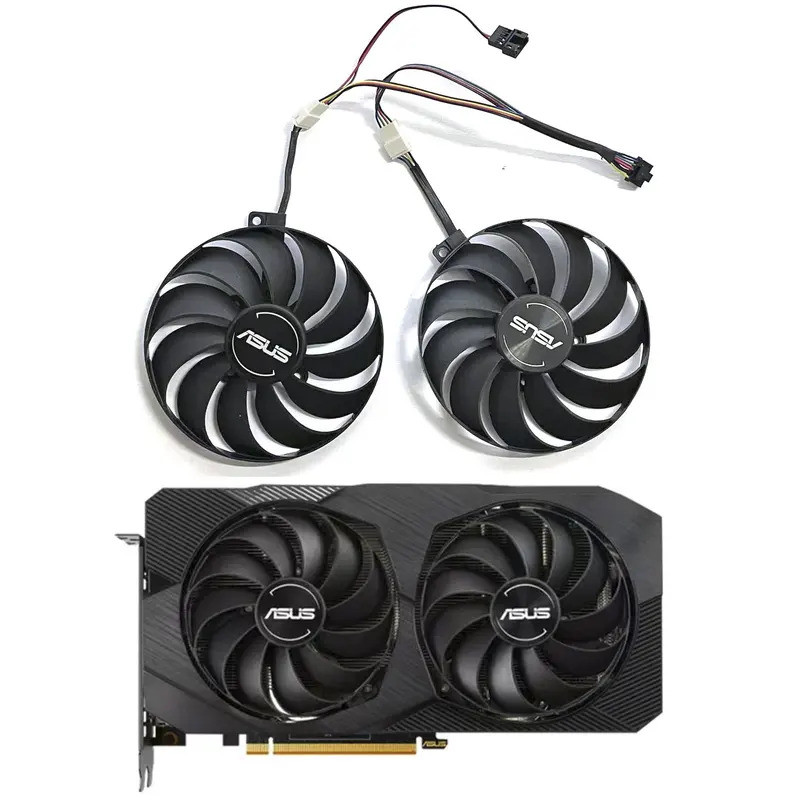 HL พัดลม GPU ใหม่ 5PIN T129215SU RX5500 XT GPU เปลี่ยนพัดลมเหมาะสําหรับ ASUS DUAL-RX 5500 XT-O8G-EVO