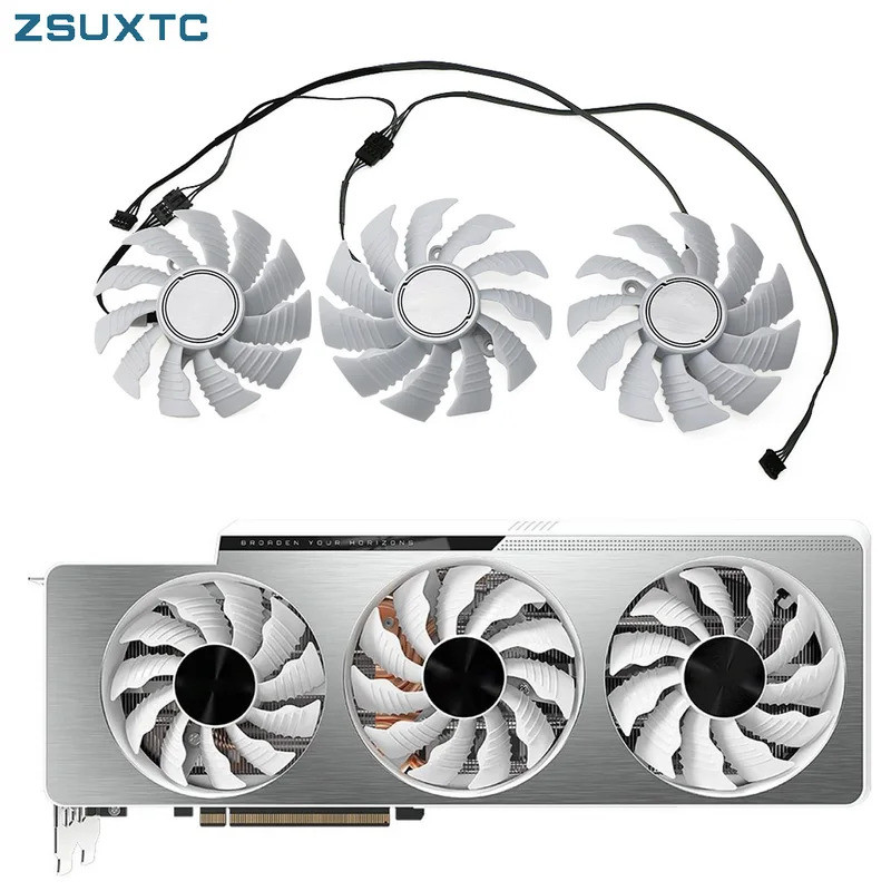 HL ที129215SU 87 มม.82 มม.4pin RTX3080 พัดลมระบายความร้อนสําหรับ GIGABYTE GeForce RTX 3070Ti 3080 Ti