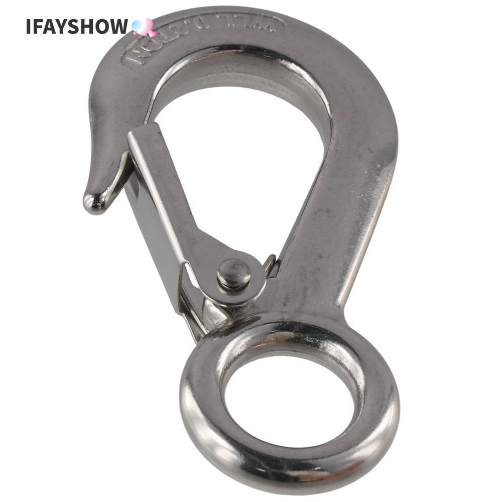 IFAYSHOW ตะขอสลิป, 440 Lbs.Work Load 0.2t Grab Hooks, Rigging Accessory Sliver 304 สแตนเลสยกตะขอวิศวกรรม