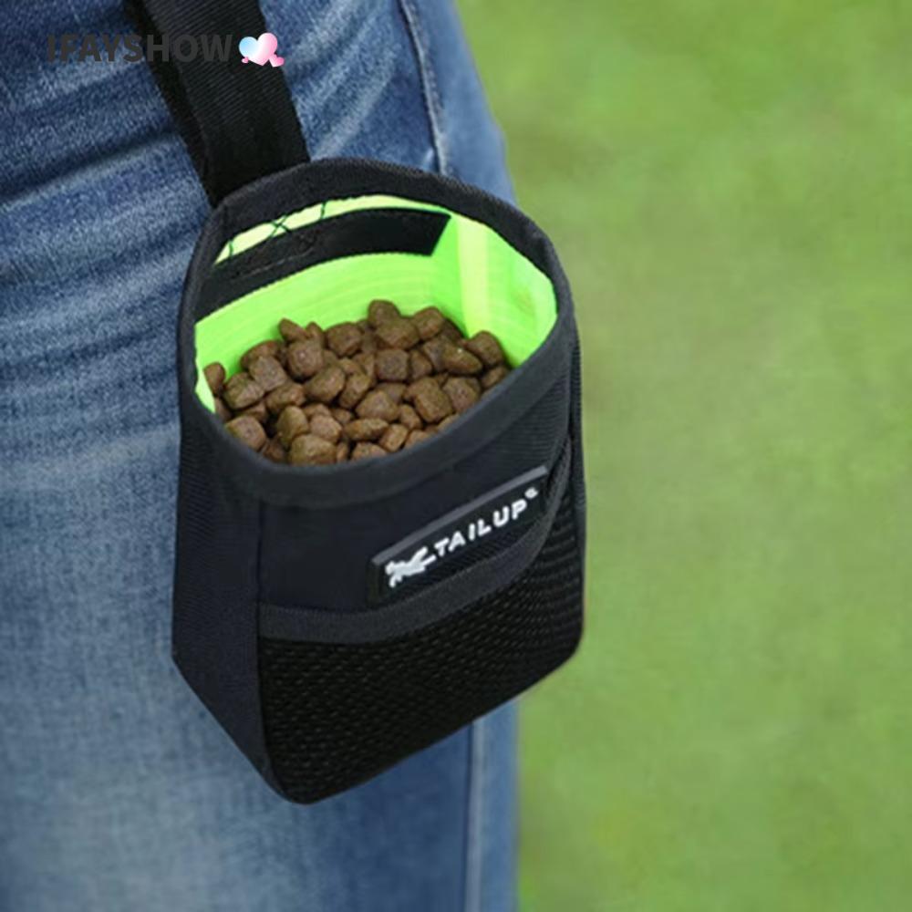 IFAYSHOW Training Obedience Bag, Solid Color Pet Food Treat Bag, Training Snack Pet Feed Pocket Dog Accessories