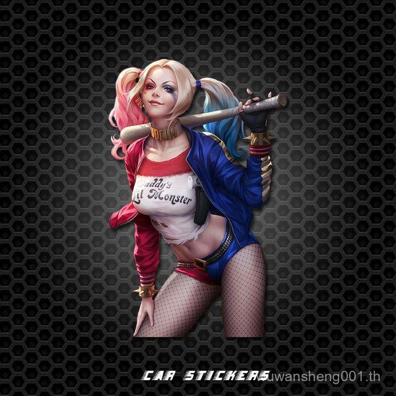 สติ๊กเกอร์ติดรถ Harley Quinn Harley Quinn Harley Quinn สติ๊กเกอร์ตกแต่ง Creative Scratch Blocking สต