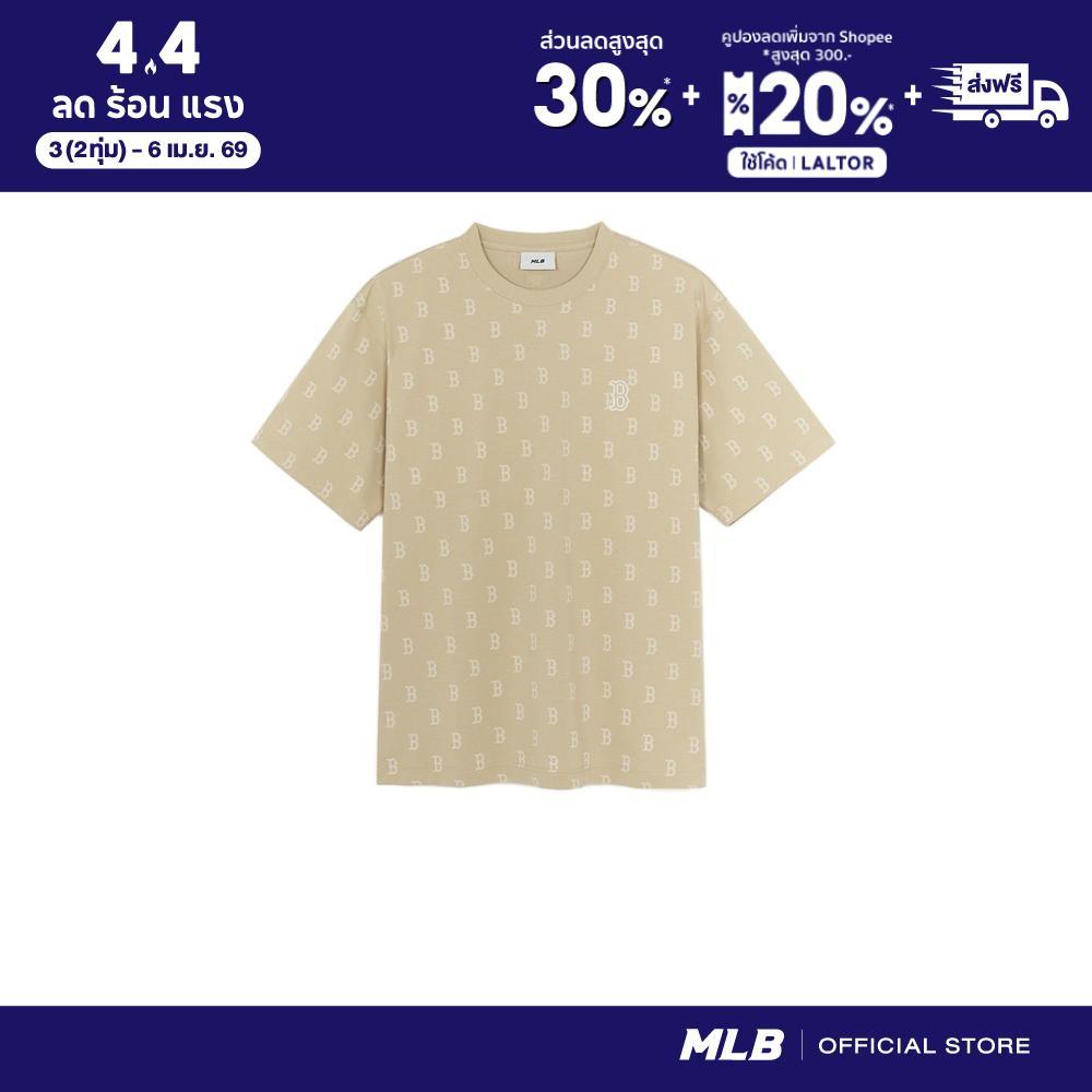 MLB เสื้อยืด ยูนิเซ็กส์ Classic Monogram All-Over Printed Over Fit T-Shirts รุ่น 3ATSM0354 43BGL สีเ