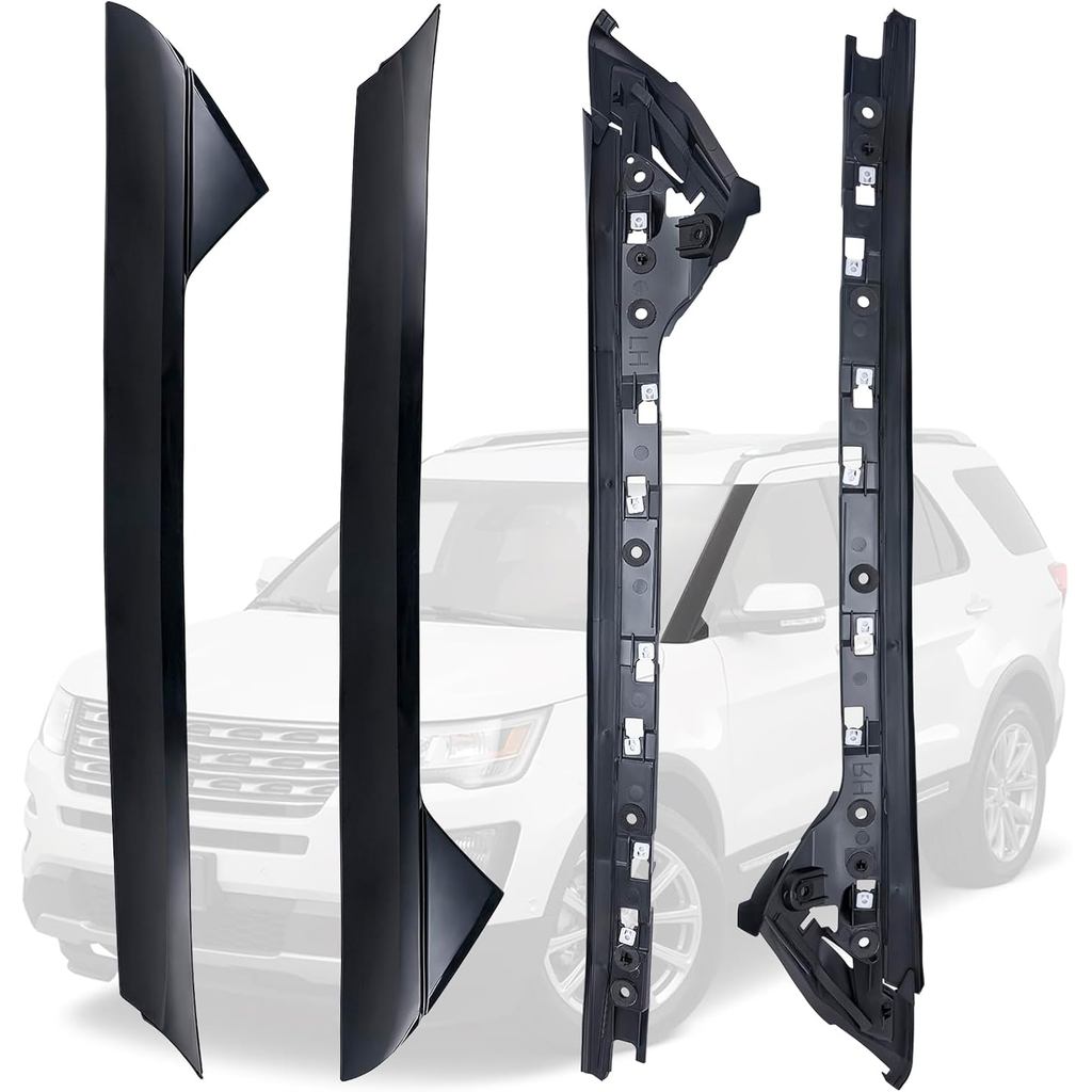 กระจก Trim Moulding A-Pillar Fit สําหรับ Ford Explorer 2011-2019 หน้าต่าง Trim, เปลี่ยน 926-450, 926