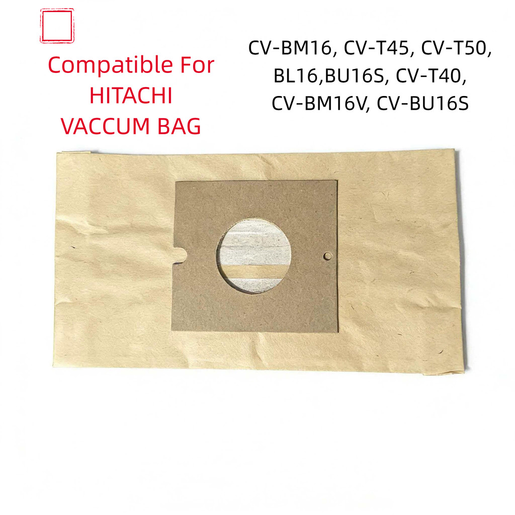 10 pcs เปลี่ยน Hitachi Vaccum กระเป๋าถุงเก็บฝุ่นเหมาะสําหรับ CV-BM16 CV-T45 CV-T50 BL16一Sposinishingtation纸袋