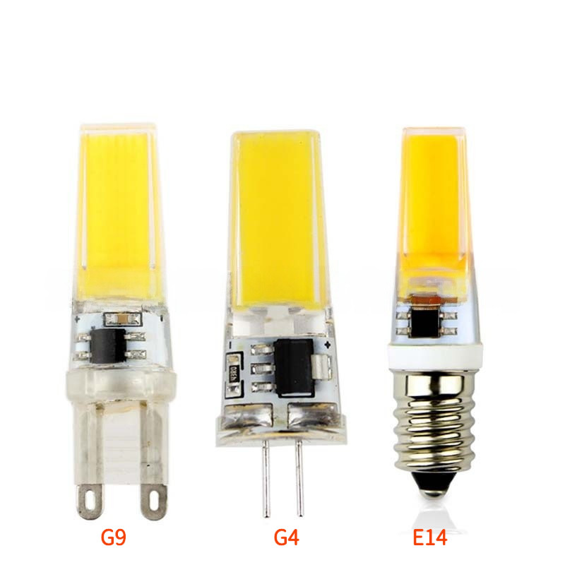 [220V] G4 G9 E14 โคมไฟข้าวโพด led G4 โคมไฟซิลิโคน COB Dimming Bulb
