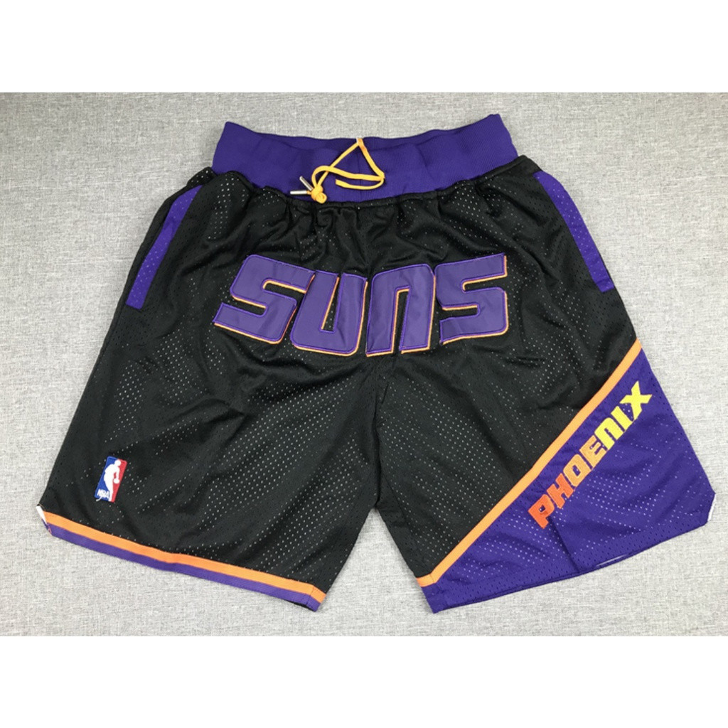กางเกงขาสั้น NBA Phoenix Suns ลาย Devin Booker, Chris Paul, DeAndre Ayton, Steve Nash พร้อมโลโก้มหาส