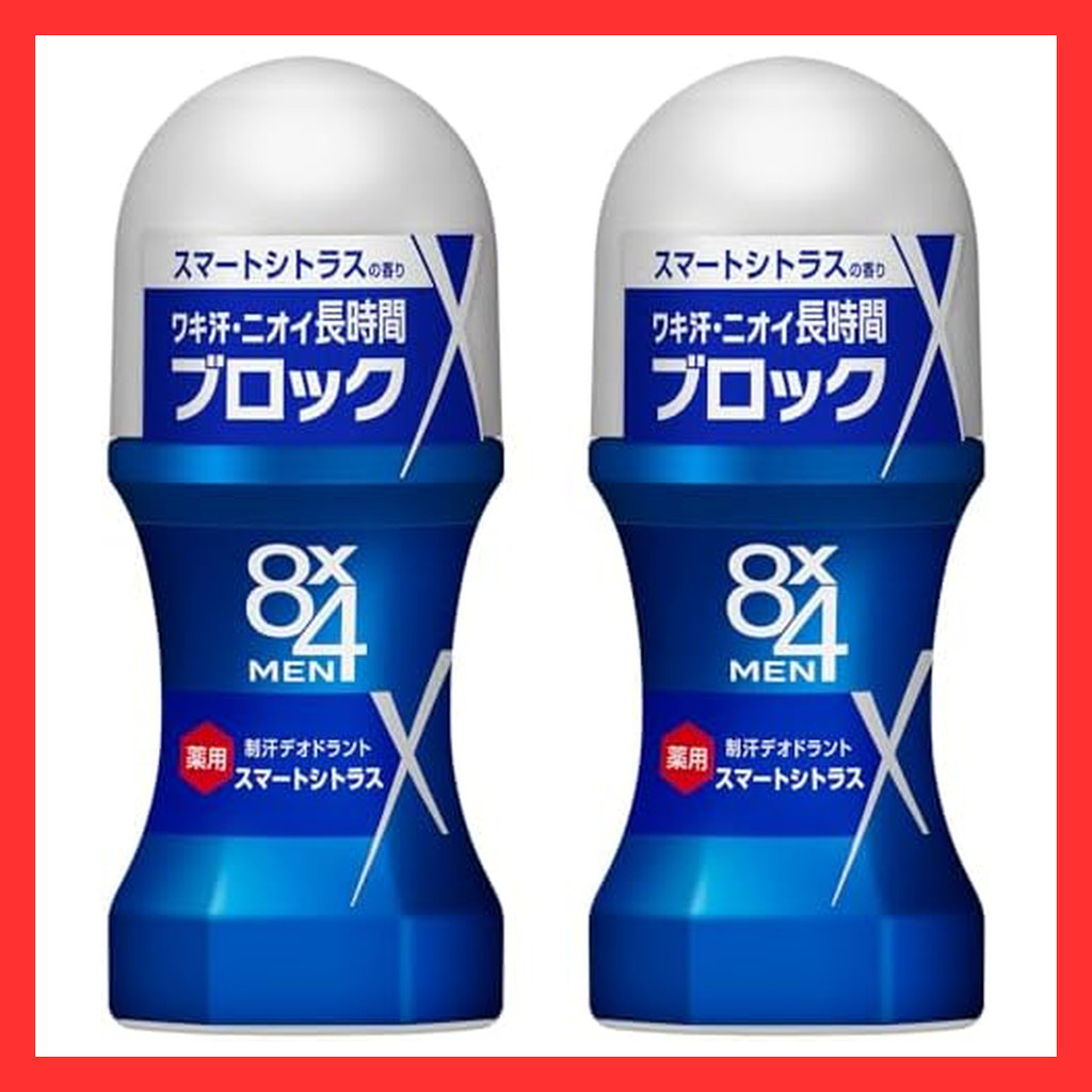 Eight Four 8x4 Men Roll-on Smart Citrus 60ml x 2 Piece Set Deodorant for Men Men's  Direct from Japa