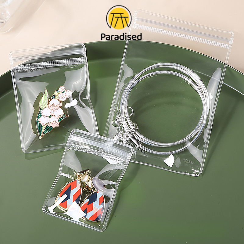 PAถุงเก็บเครื่องประดับ ทำจาก PVC ใส ปิดผนึกแน่นหนา ป้องกันการเกิดออกซิเดชัน ปิดผนึกได้เอง