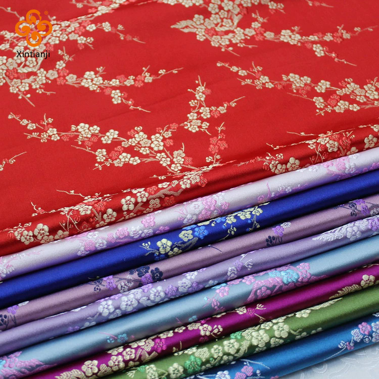 0.5/1 Yard Vintage ผ้าสไตล์จีน Brocade ซาตินผ้า Jacquard สําหรับเย็บชุดกิโมโน Cheongsam และกระเป๋าต่อหลา TJ0243