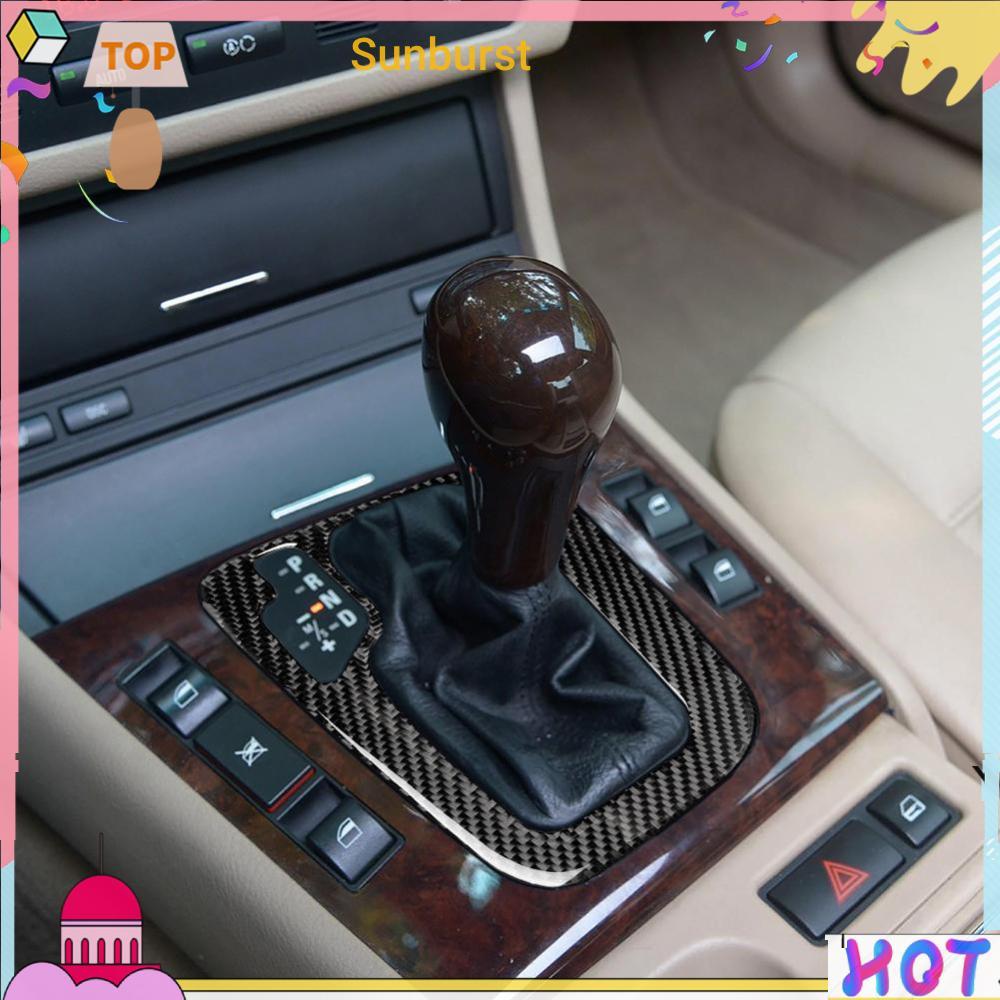 คาร์บอนไฟเบอร์รถเกียร์ภายในกล่องเกียร์แผงฝาครอบ Trim ภายในเกียร์ Shift แผงฝาครอบ Decal สําหรับ BMW 3