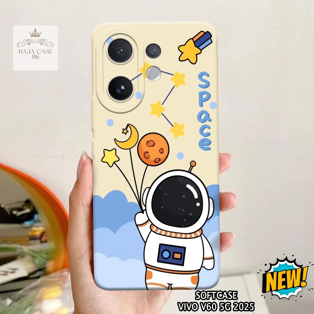เคส HP Vivo V60 5G 2025 - เคส Vivo V60 5G ล่าสุด - เคสนักบินอวกาศ Motif - กันรอยมือถือ - Vivo V60 5G