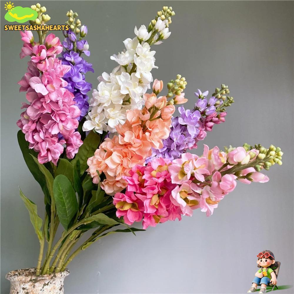 SWEE ดอกไม้สีม่วงปลอม, ผักตบชวาเทียมขนาดใหญ่ 85 ซม., ตกแต่งประดิษฐ์ผ้าไหมประดับ Flores ของขวัญดอกไม้ประดิษฐ์สําหรับตกแต่งบ้านงานแต่งงาน