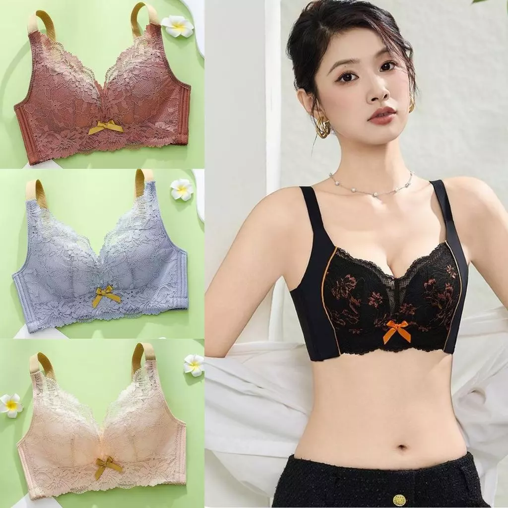 เสื้อในไร้โครง บราใส่สบาย เก็บเนื้อข้าง แถบข้างไร้ขอบ ลูกไม้เนียน ไร้โครง ใส่สบาย ไม่อึดอัด ไซส์ 32-40